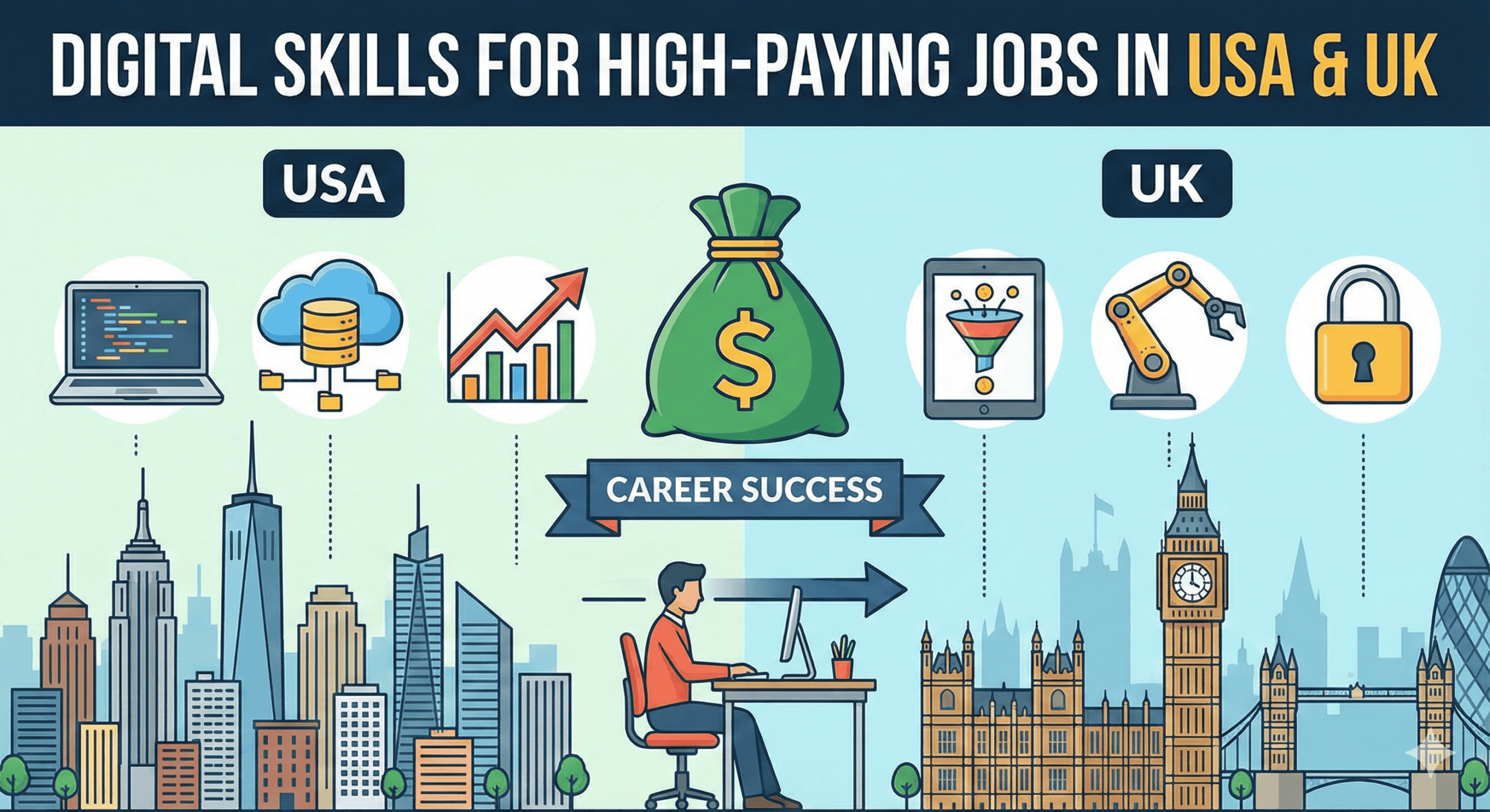 Digital Skills That Can Get You a High-Paying Job in the USA & UK
